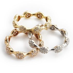 Pandora Retired Love Pods Rings Trio Set Size 8